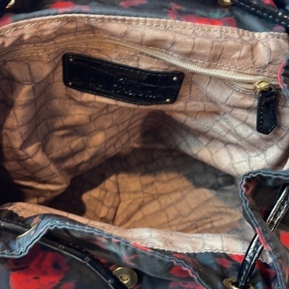 Sam Edelman floral printed backpack black and red - Picture 6 of 9